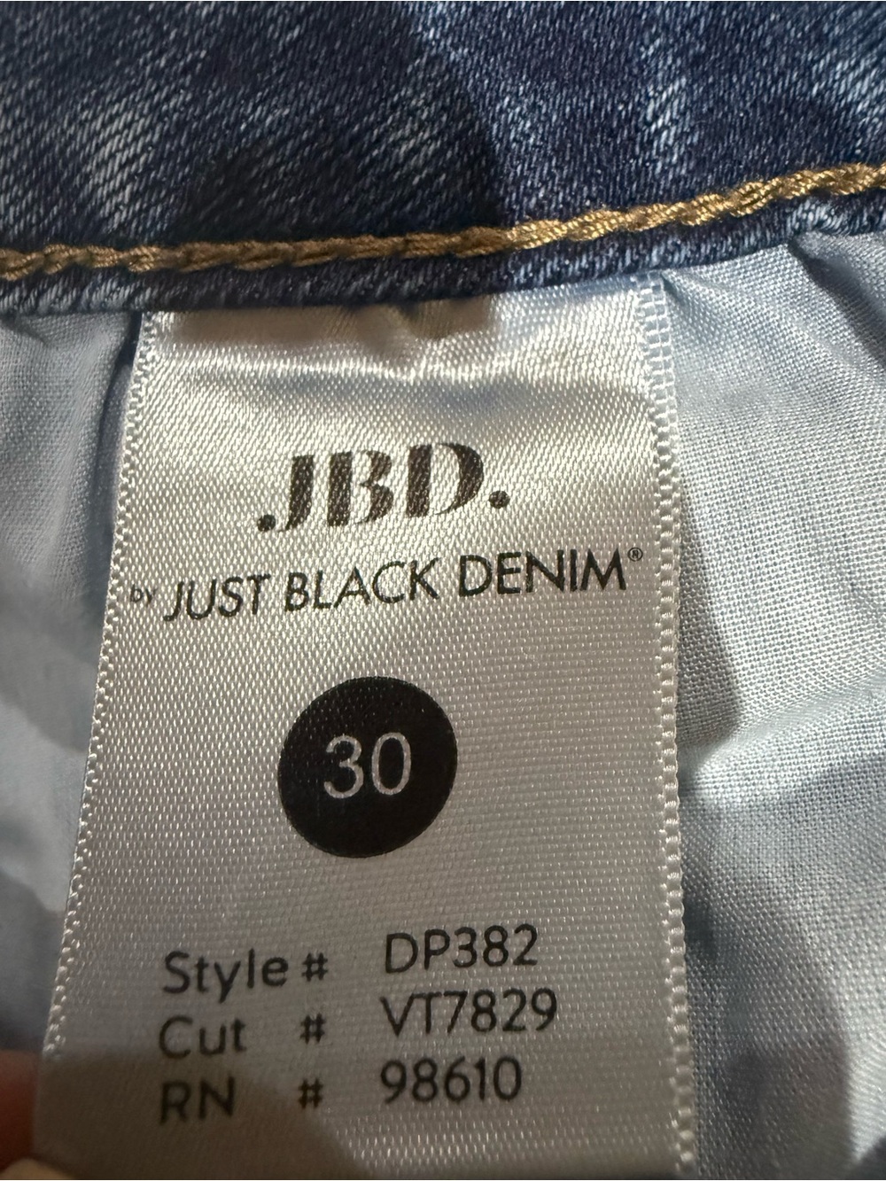 Just Black Light Blue High-Rise Skinny Jeans with Front Seam - Picture 3 of 3